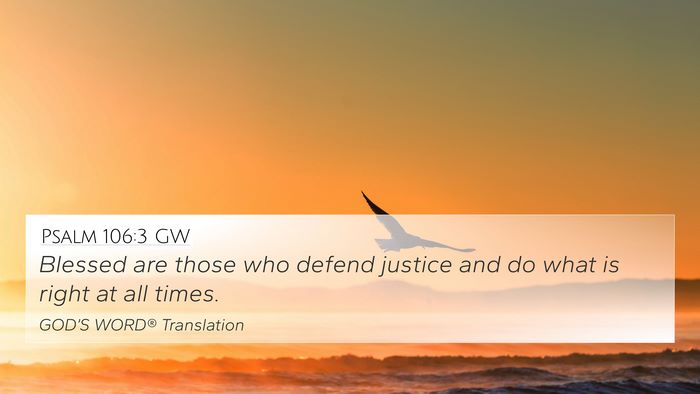 Psalm 106:3 GW Bible Verse Image