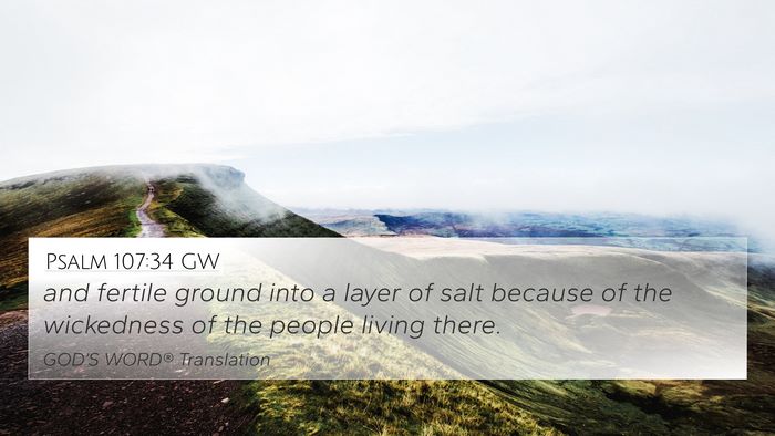 Psalm 107:34 GW Bible Verse Image