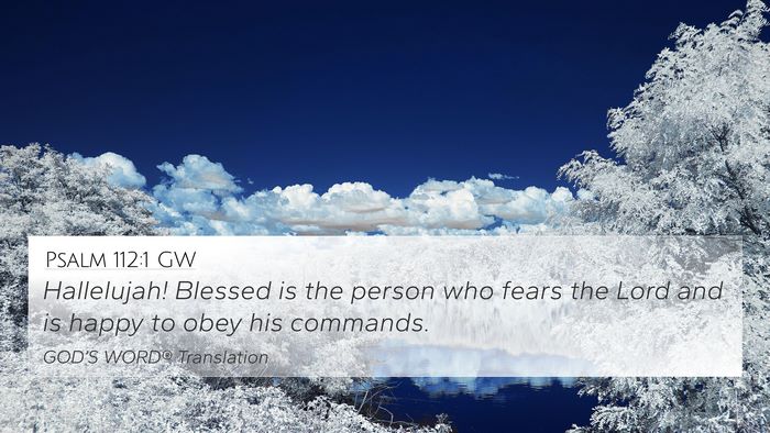 Psalm 112:1 GW Bible Verse Image
