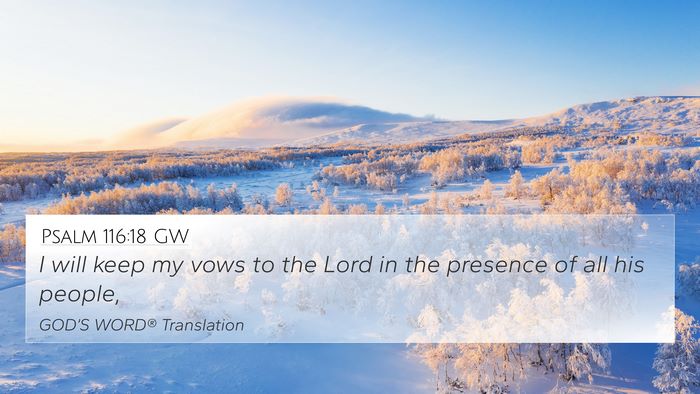Psalm 116:18 GW Bible Verse Image