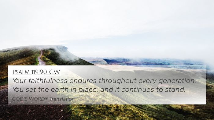 Psalm 119:90 GW Bible Verse Image