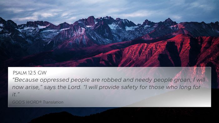 Psalm 12:5 GW Bible Verse Image
