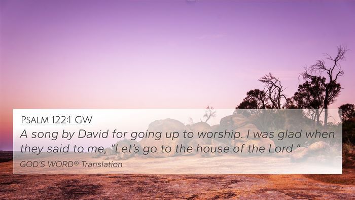 Psalm 122:1 GW Bible Verse Image