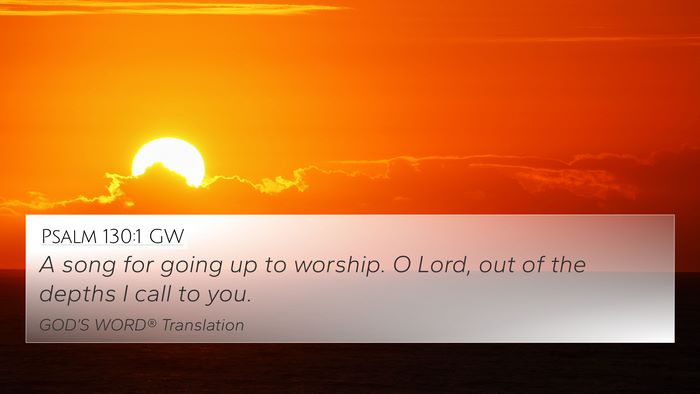 Psalm 130:1 GW Bible Verse Image