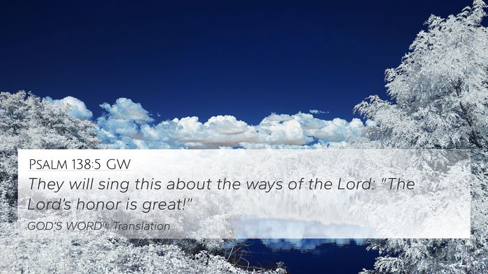 Psalm 138:5 GW Bible Verse Image