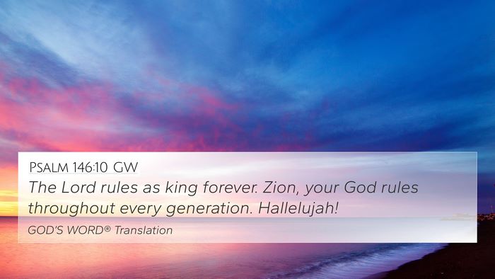 Psalm 146:10 GW Bible Verse Image