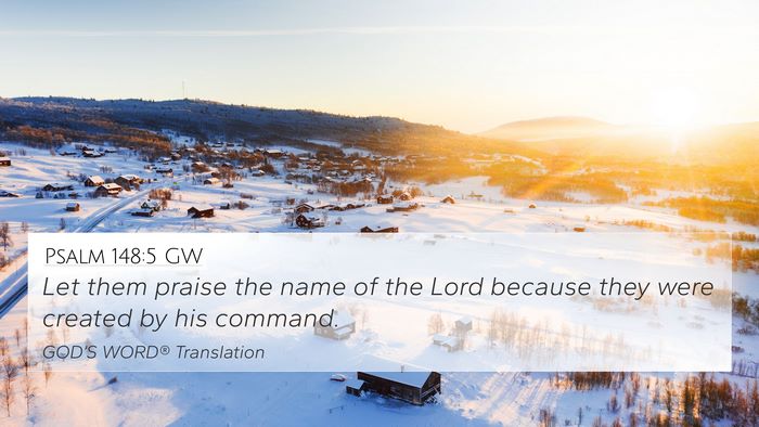 Psalm 148:5 GW Bible Verse Image