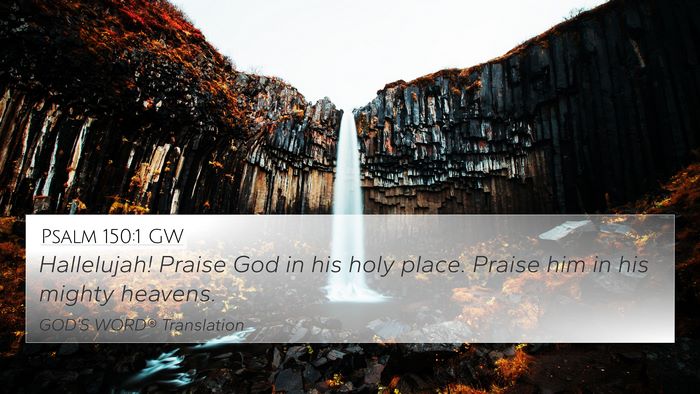 Psalm 150:1 GW Bible Verse Image