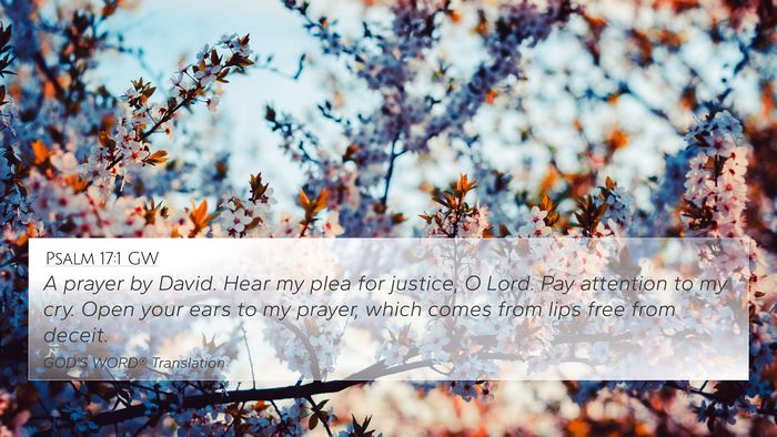 Psalm 17:1 GW Bible Verse Image