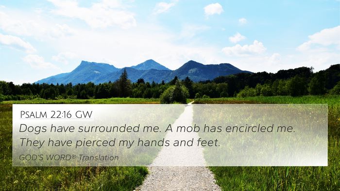 Psalm 22:16 GW Bible Verse Image