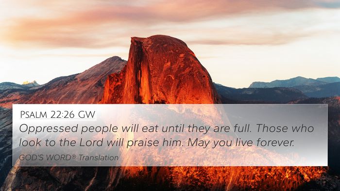 Psalm 22:26 GW Bible Verse Image