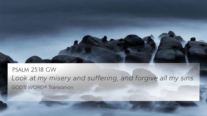 Psalm 25:18 GW Bible Verse Image