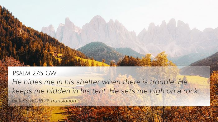 Psalm 27:5 GW Bible Verse Image