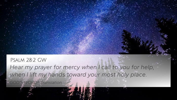 Psalm 28:2 GW Bible Verse Image