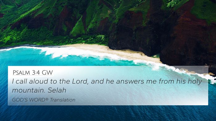Psalm 3:4 GW Bible Verse Image
