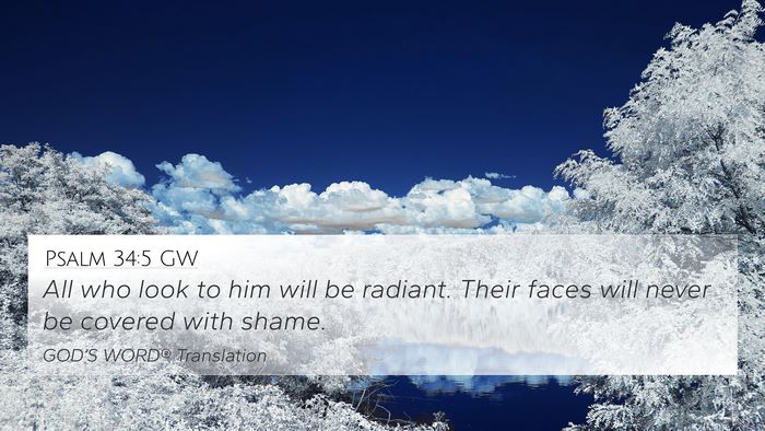 Psalm 34:5 GW Bible Verse Image