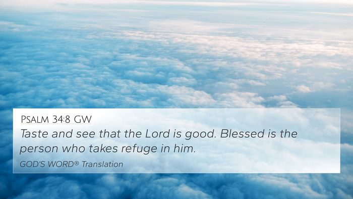 Psalm 34:8 GW Bible Verse Image