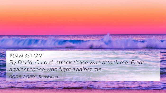 Psalm 35:1 GW Bible Verse Image