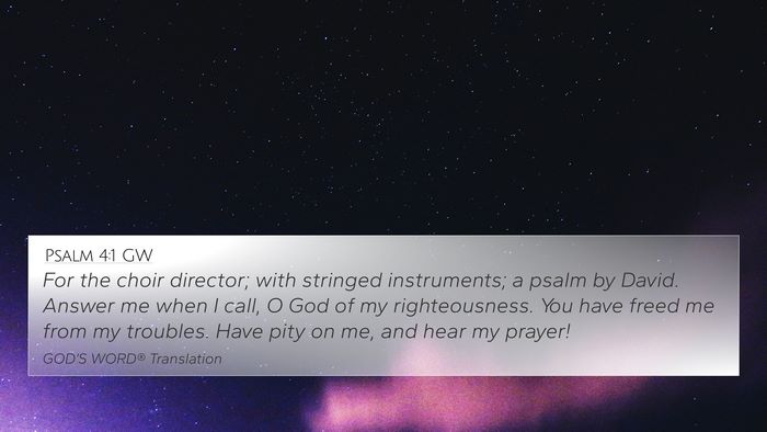Psalm 4:1 GW Bible Verse Image
