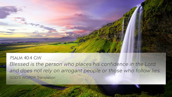 Psalm 40:4 GW Bible Verse Image