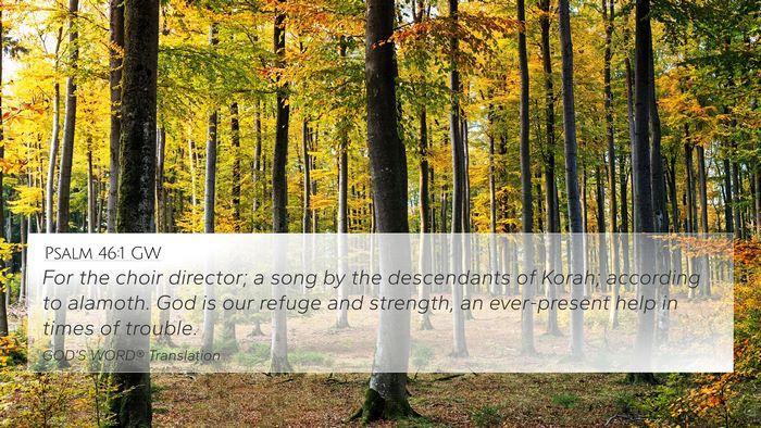 Psalm 46:1 GW Bible Verse Image