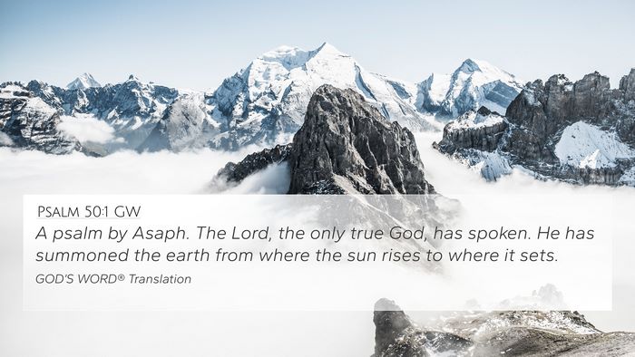 Psalm 50:1 GW Bible Verse Image