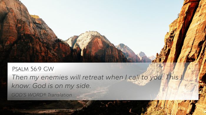 Psalm 56:9 GW Bible Verse Image