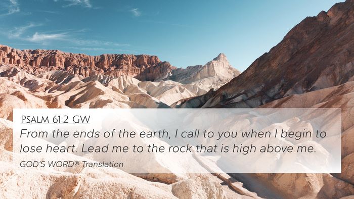 Psalm 61:2 GW Bible Verse Image
