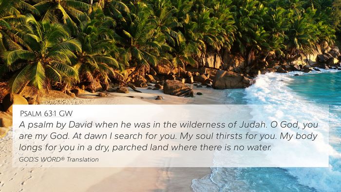Psalm 63:1 GW Bible Verse Image
