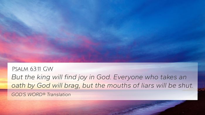 Psalm 63:11 GW Bible Verse Image