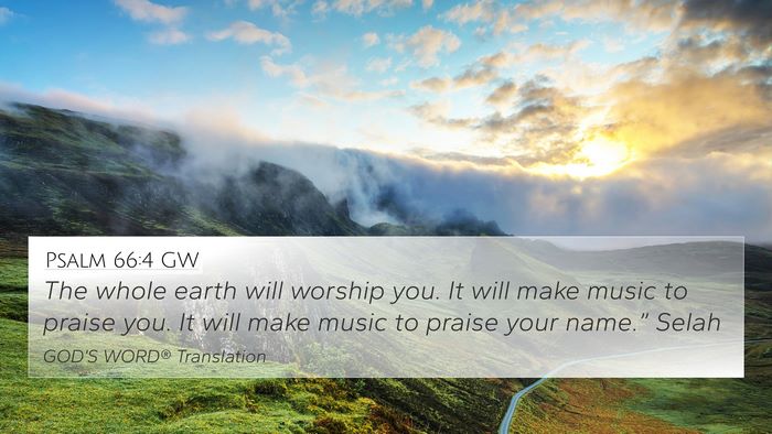 Psalm 66:4 GW Bible Verse Image