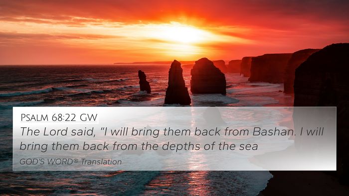 Psalm 68:22 GW Bible Verse Image