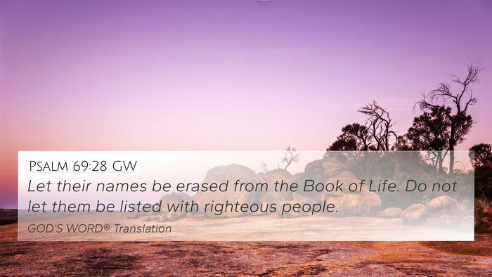 Psalm 69:28 GW Bible Verse Image