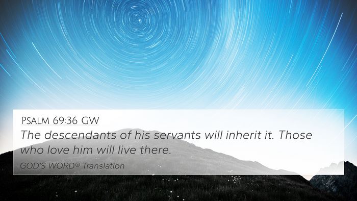 Psalm 69:36 GW Bible Verse Image