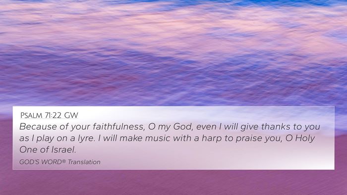 Psalm 71:22 GW Bible Verse Image
