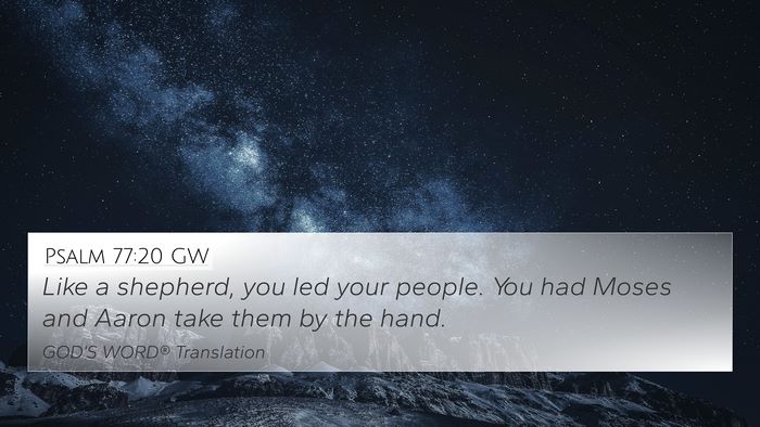 Psalm 77:20 GW Bible Verse Image
