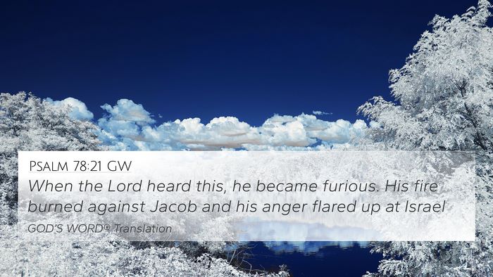 Psalm 78:21 GW Bible Verse Image