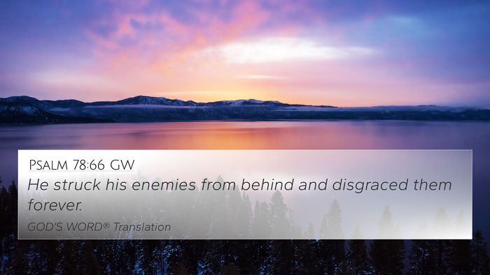 Psalm 78:66 GW Bible Verse Image