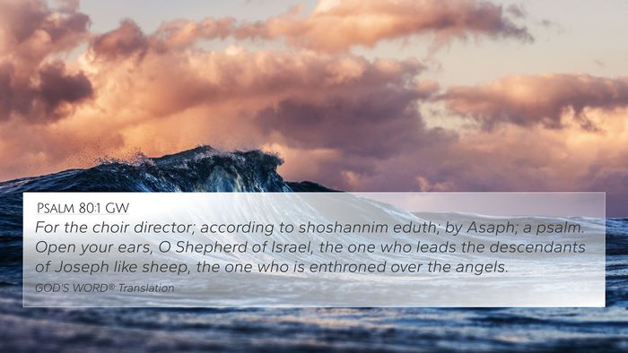 Psalm 80:1 GW Bible Verse Image