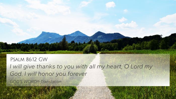 Psalm 86:12 GW Bible Verse Image