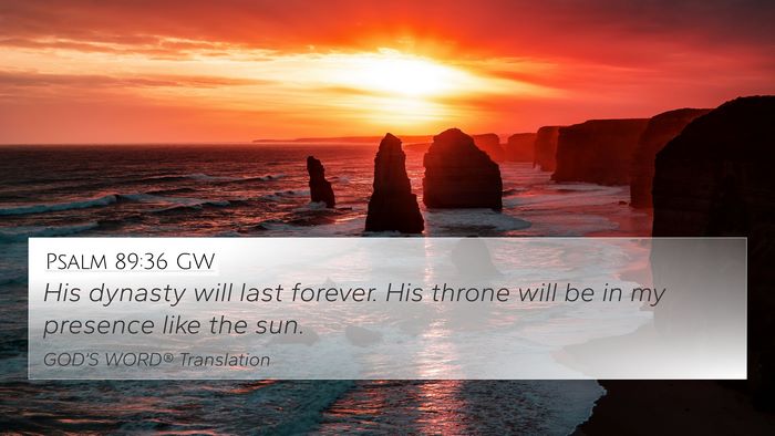 Psalm 89:36 GW Bible Verse Image