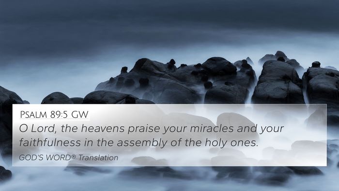 Psalm 89:5 GW Bible Verse Image