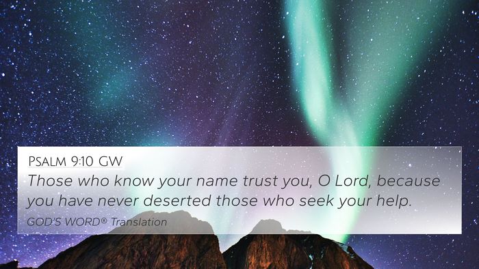 Psalm 9:10 GW Bible Verse Image