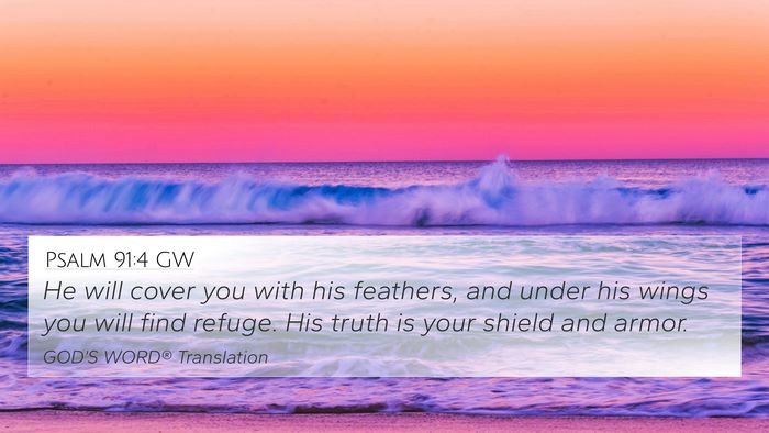 Psalm 91:4 GW Bible Verse Image