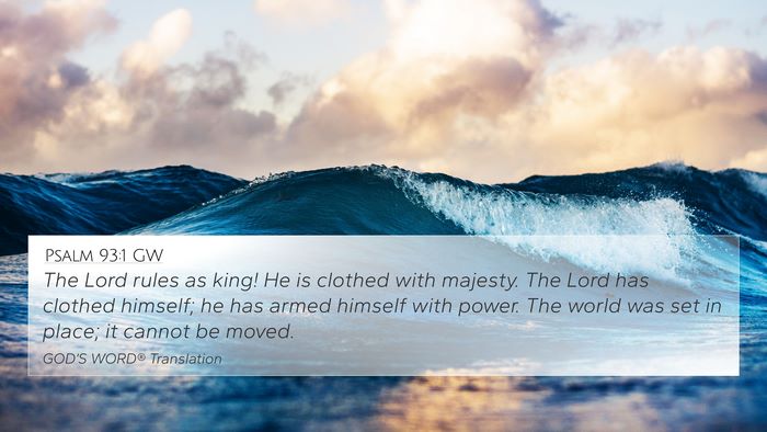 Psalm 93:1 GW Bible Verse Image