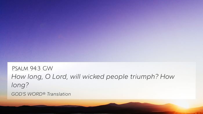 Psalm 94:3 GW Bible Verse Image
