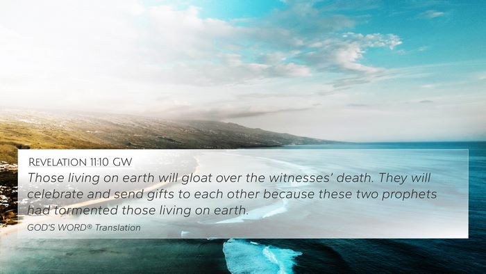 Revelation 11:10 GW Bible Verse Image