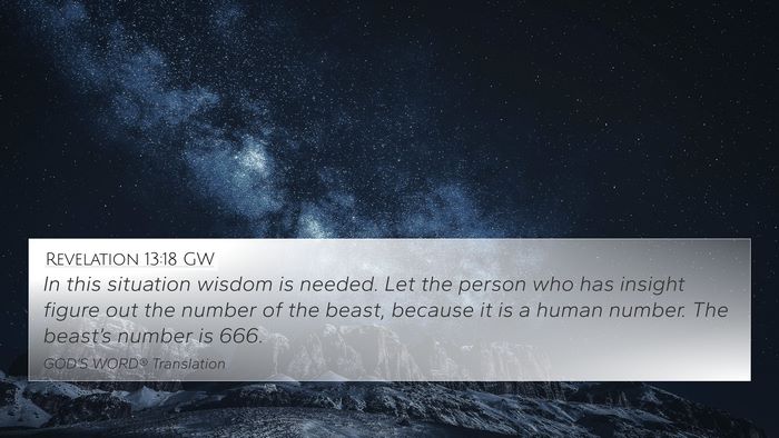 Revelation 13:18 GW Bible Verse Image