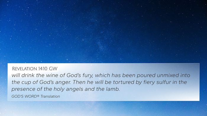 Revelation 14:10 GW Bible Verse Image