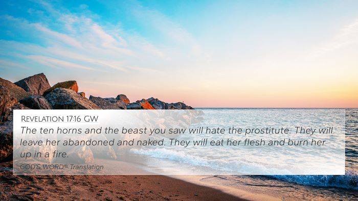 Revelation 17:16 GW Bible Verse Image
